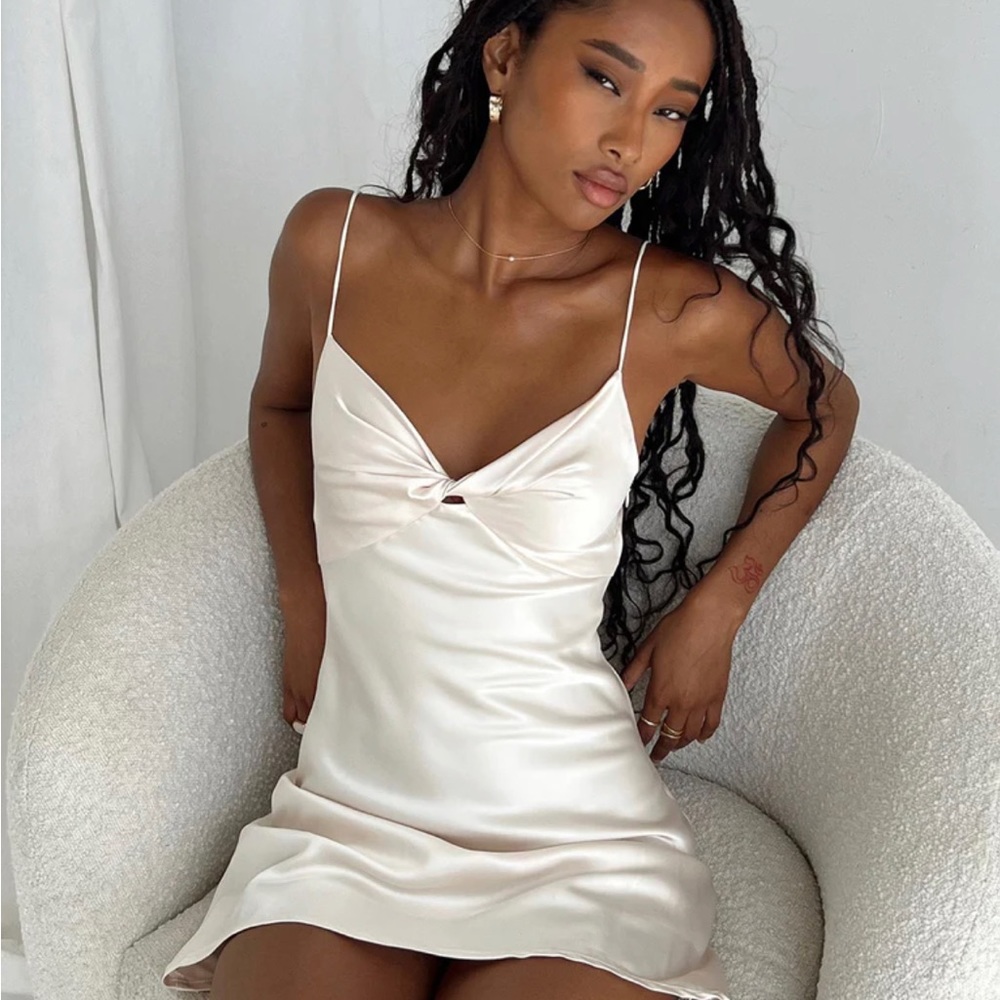 Princess Polly Marilyn champagne mini dress